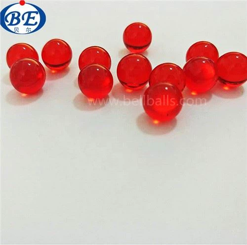 Bolas de vidrio rojo transparente